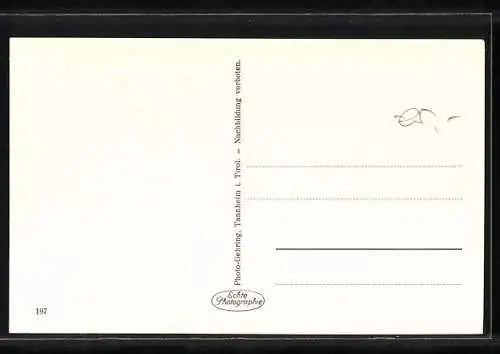 AK Schattwald in Tirol, Teilansicht mit Kirche