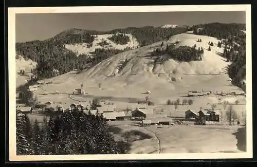 AK Schattwald i. Tirol, Teilansicht im Schnee