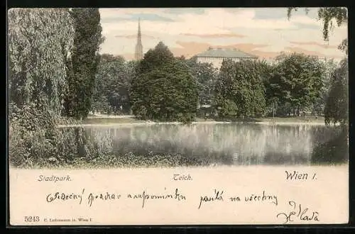 AK Wien, Teich im Stadtpark