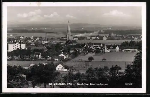 AK St. Valentin, Teilansicht mit Kirche