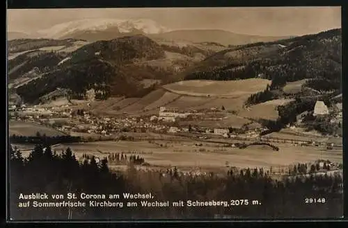 AK Kirchberg am Wechsel, Teilansicht vom St. Corona aus