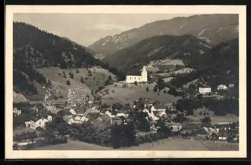 AK Hollenstein /N. Ö., Teilansicht mit Kirche