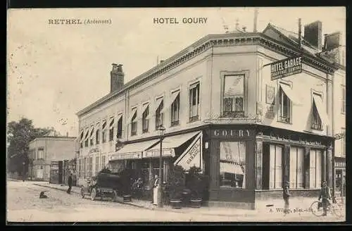 AK Rethel /Ardennes, Hotel Goury