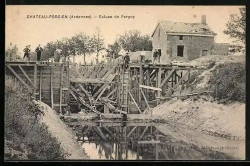 AK Chateau-Porcien /Ardennes, Ecluse de Pargny