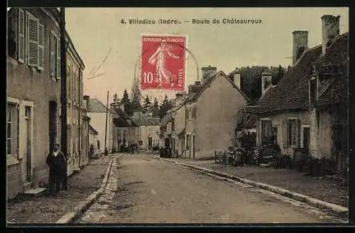 AK Villedieu /Indre, Route de Châteauroux
