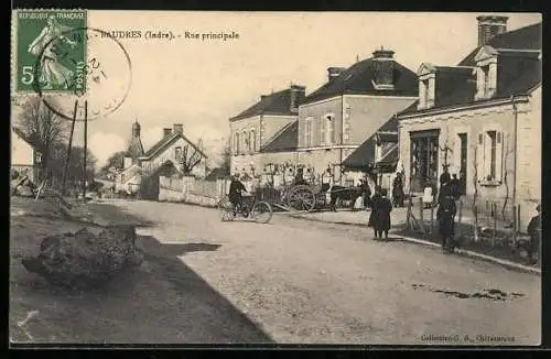 AK Baudres /Indre, Rue principale