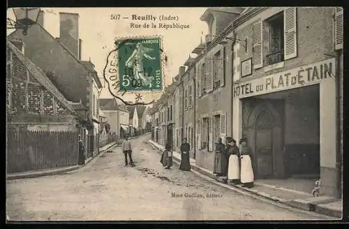 AK Reuilly /Indre, Rue de la République