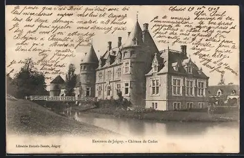 AK Joigny, Château de Cudot et son reflet dans le fossé d`eau