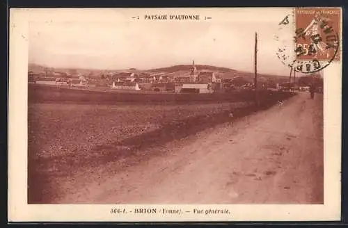 AK Brion /Yonne, Vue générale d`un paysage d`automne