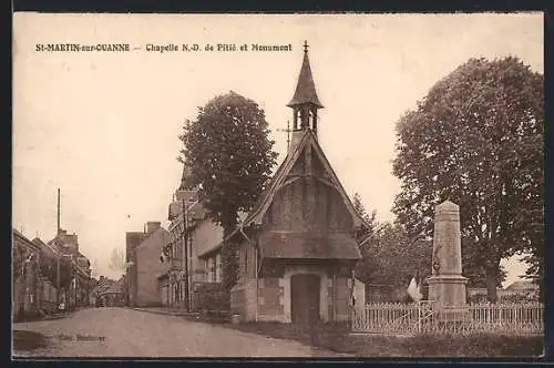AK St-Martin-sur-Ouanne, Chapelle N.-D. de Pitié et Monument