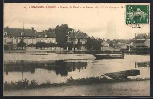 AK Migennes-Laroche, Quartier du Canal, Les Bureaux de la Cie de Navigation H. C
