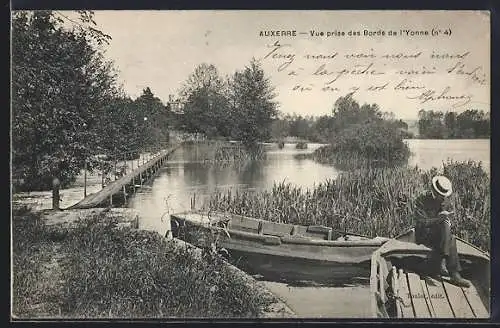 AK Auxerre, Vue prise des Bords de l`Yonne