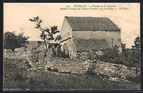 AK Vézelay, Chapelle de la Cordelle, derniers vestiges de l`ancien Couvent des Cordeliers