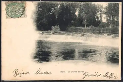 AK Héry, La Grande Écluse et paysage environnant