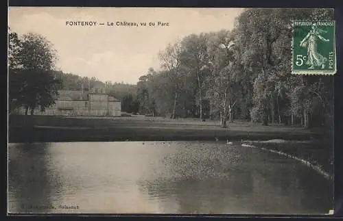 AK Fontenoy, Le Château vu du Parc