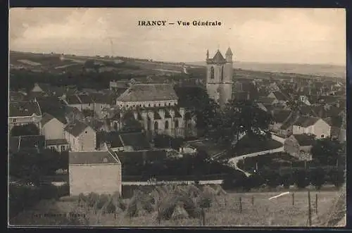 AK Irancy, Vue générale du village et de l`église au coeur des vignobles