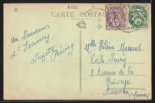 AK Irancy, Vue générale du village et de l`église au coeur des vignobles