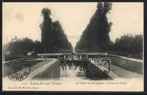 AK Laroche-sur-Yonne, Le Canal de Bourgogne, Écluse de Cheny