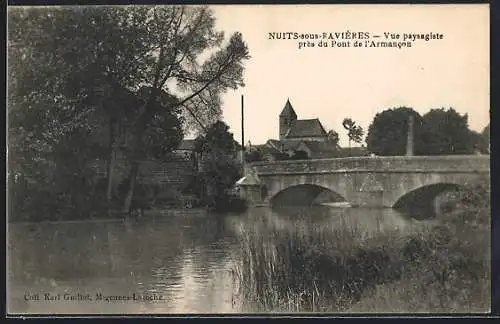 AK Nuits-sous-Ravières, Vue paysagiste près du Pont de l`Armancon