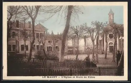 AK Le Magny, L`Église et École de Filles