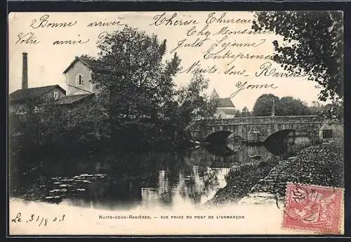AK Nuits-sous-Ravières, Vue prise du pont de l`Armancon