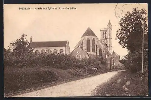 AK Pourrain, Montée de l`église et l`école des Filles
