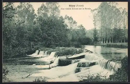 AK Héry /Yonne, Une vieille Écluse sur le Serein