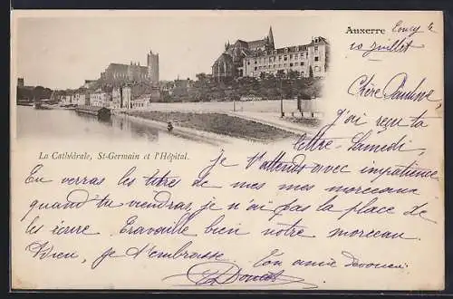AK Auxerre, La Cathédrale, St-Germain et l`Hôpital
