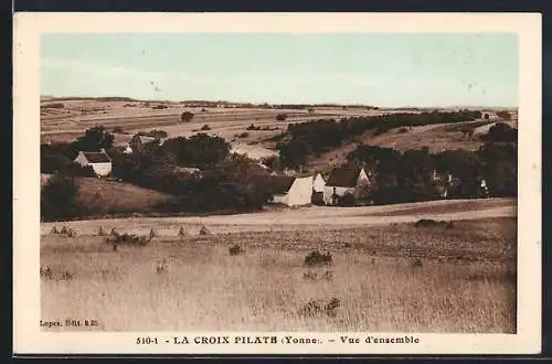 AK Saint-Cyr-les-Colons, La Croix Pilate, Vue d`ensemble