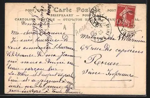 AK Auxerre, L`Église Saint-Germain vue depuis la rivière