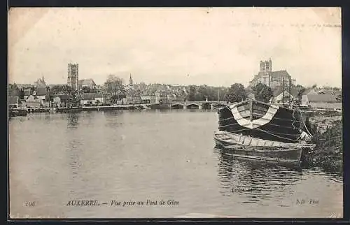 AK Auxerre, Vue prise au Pont de Gien