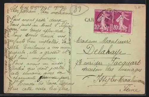 AK Mont Saint-Sulpice /Yonne, Vue générale