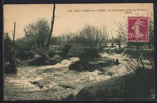 AK Coulanges-sur-Yonne, Le Déversoir, près du Perthuis