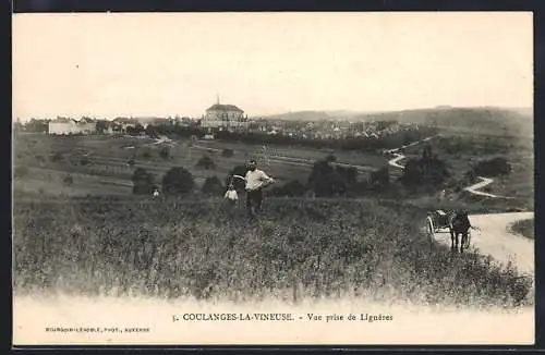 AK Coulanges-la-Vineuse, Vue prise de Lignères