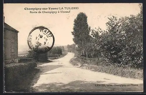 AK Champigny-sur-Yonne /LA TUILERIE, Route de Champigny à Vinneuf