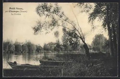 AK Petit Vaux /Champs, Yonne, La Rivière