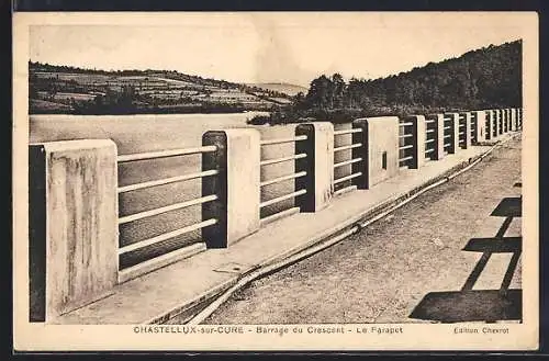 AK Chastellux-sur-Cure, Barrage du Crescent, Le Parapet