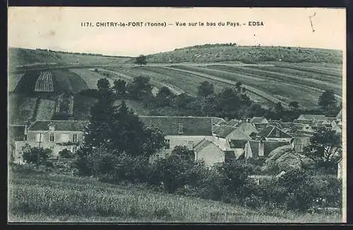 AK Chitry-le-Fort /Yonne, Vue sur le bas du Pays