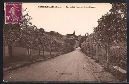 AK Champignelles /Yonne, Vue prise route de Grandchamp