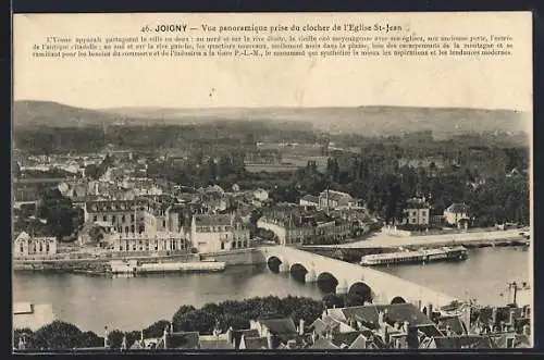 AK Joigny, Vue panoramique prise du clocher de l`Église St-Jean
