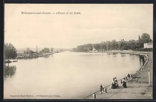 AK Villeneuve-sur-Yonne, L`Yonne et les Quais