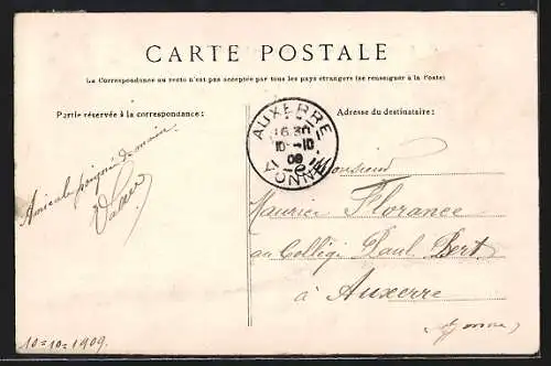 AK Saint-Florentin, Vue prise sur le Canal