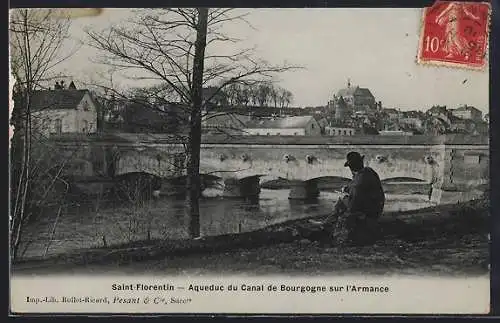 AK Saint-Florentin, Aqueduc du Canal de Bourgogne sur l`Armance