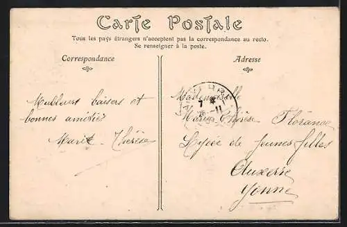 AK Saint-Florentin /Yonne, Vue prise du Pont du Canal