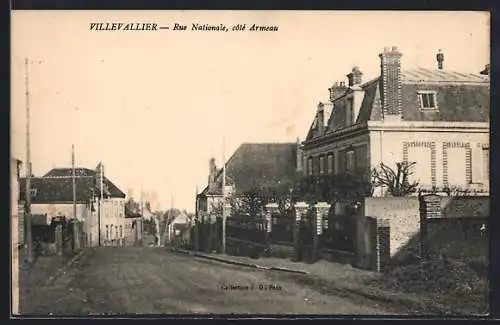 AK Villevallier, Rue Nationale, côté Armeau