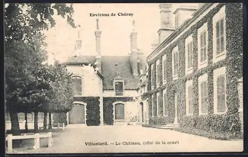 AK Cheroy, Le Château de Villelniard, côté de la cour