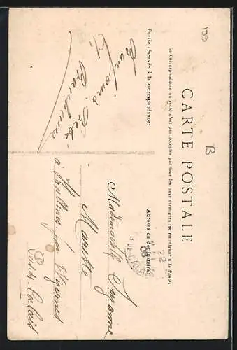 AK Seignelay, Ancien Château de Colbert, Dessin de H. Mathieu