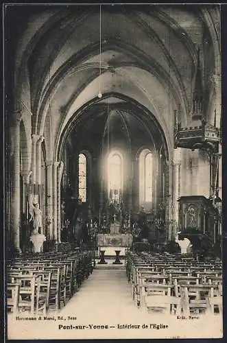 AK Pont-sur-Yonne, Intérieur de l`Église