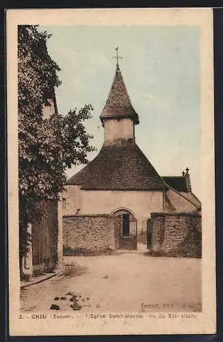 AK Cheu /Yonne, L`Église Saint-Martin, fin du XIIe siècle