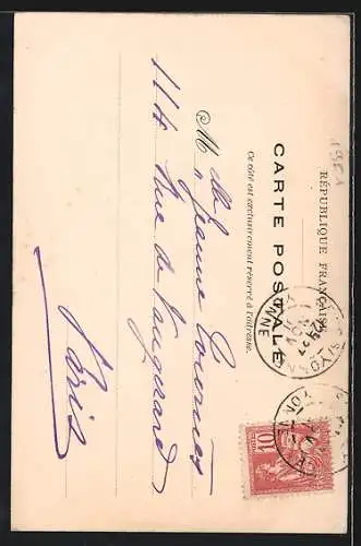 AK Sens, Statue de Jean Cousin dans un parc boisé